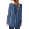 Ranphee Women's V-Neck Button Down Tunic Elegant Tops, L Blue