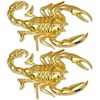 2 Pack Scorpion Sticker Car Decals 3D Funny Cool Metal