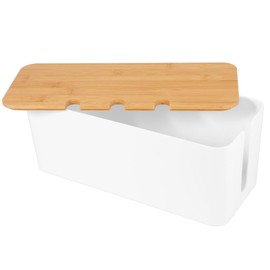 CAXUSD Cable Organiser Desk Cord Holder Line Storage Box for Under Desk Cable Management