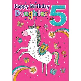 Milestone Age Birthday Card Age 5 Daughter - 9 x 6 inches - Regal Publishing, C80112