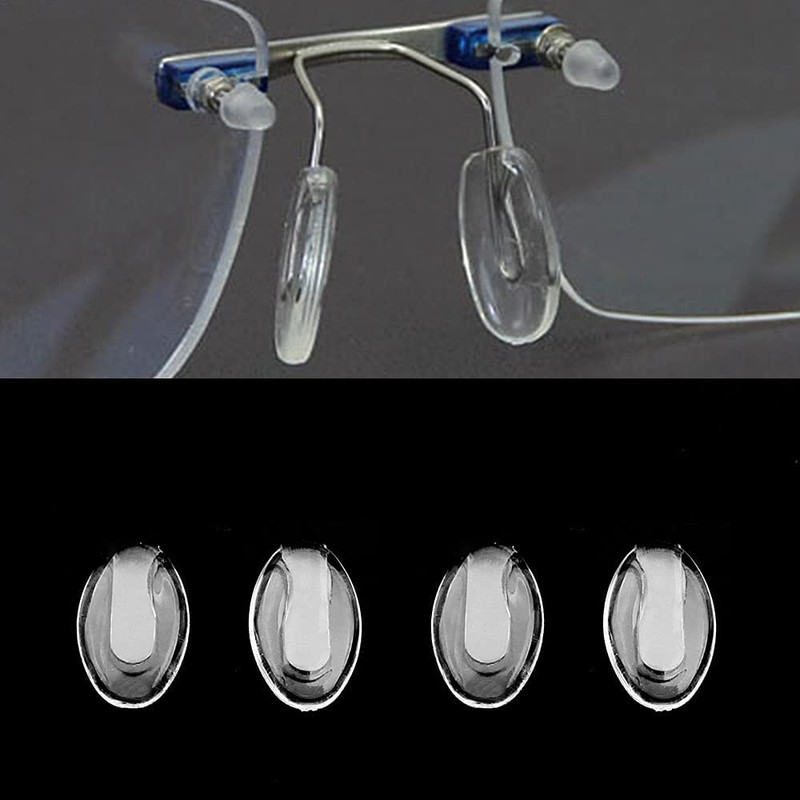Eyeglasses Nose Pads Push in Rimless Frameless Glasses Frames Replacement