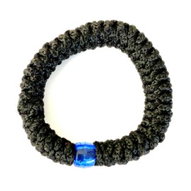 Handmade Christian Orthodox Greek Chotki, Komboskoini, Prayer Rope Elastic with Blue Bead