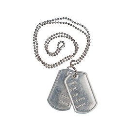 Wicked Costumes Adult Metal Army Dog Tags Necklace - Fancy Dress Accessory