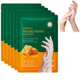 Vitamin E Honig Feuchtigkeits-Handmasken, 6 Stück, Feuchtigkeitsspendende Handschuhe Für Trockene Hände, Entfernt Abgestorbene Haut, Rissige Und Alternde Hände