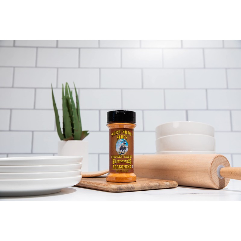 Sure Shot Sid’s Smokey Bacon Gunpowder Seasoning - Famous BBQ