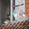 AHTAMOS Cat Necklace 925 Sterling Silver Heart Moonstone 2 Cat