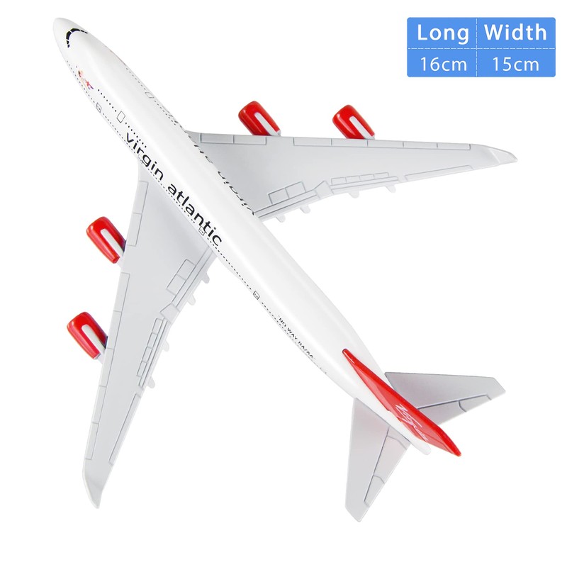 Busyflies Airplane Model Diecast Planes 16cm Virgin Atlantic 747 Model