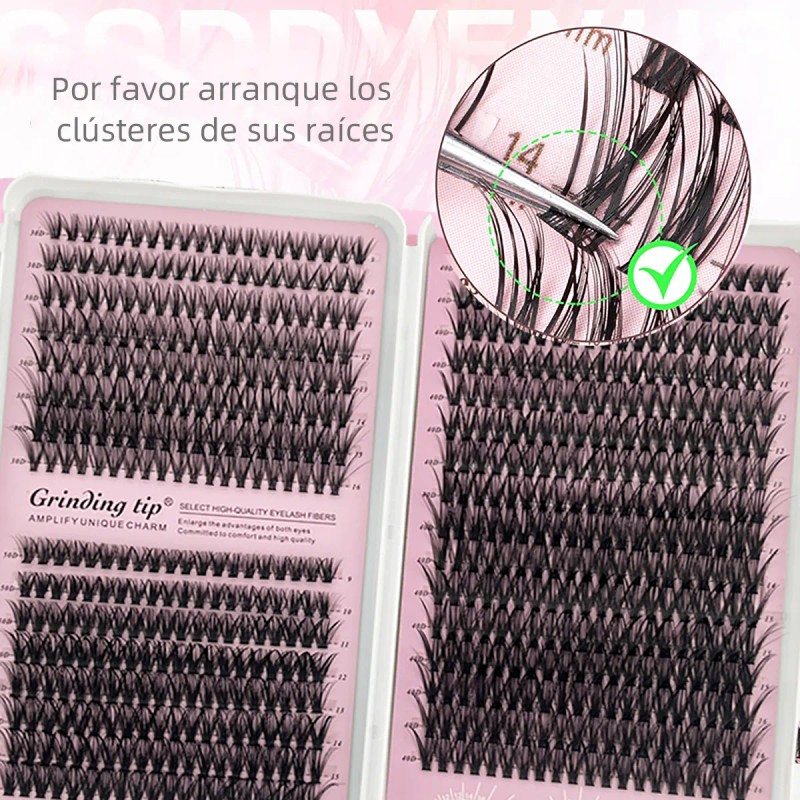 Kit De Extensión Para Pestañas Naturales 30d40d50d 8-16 Mm