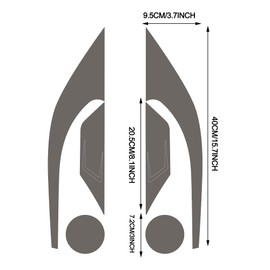 TOMALL 3 Pair Vinyl Smoke Tint Fog Light Headlight Side Marker Light Film for Honda Civic 2016-2021 Fender Turn Signal Light Stickers Self Adhesive Decals Car Vinyl Smoke Stickers Decoration (L Black)