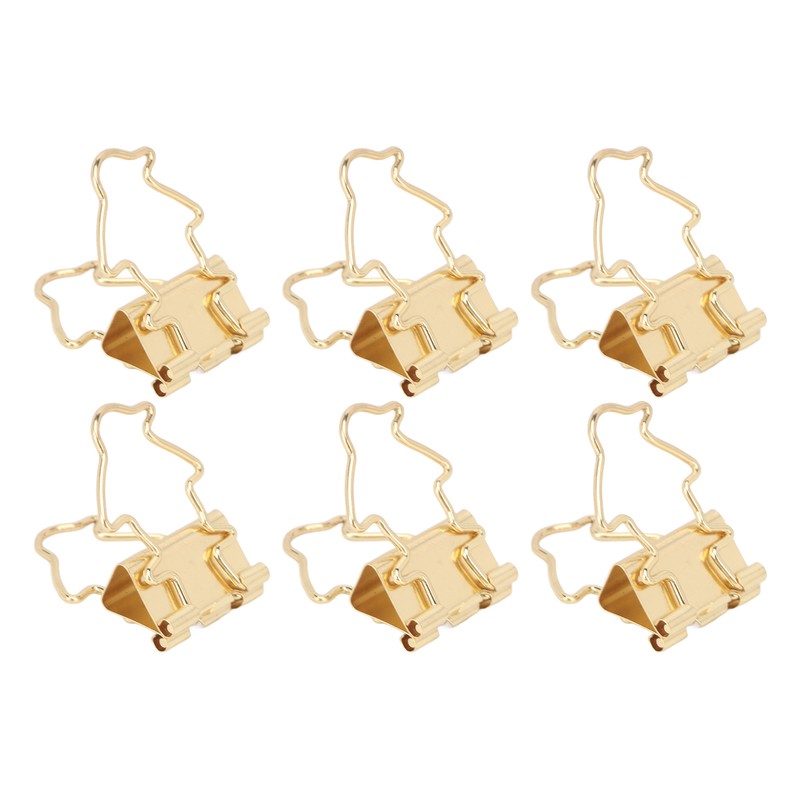 100Pcs Binder Clips Hollow Penguin Shape Sturdy Metal Small Binder
