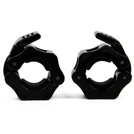 Grofitness Barbell Collar Locks 2.5 cm / 5.1 cm Bar Clamp Weight Lifting Quick Release Jaw 1 Pair 28 mm Inner Diameter