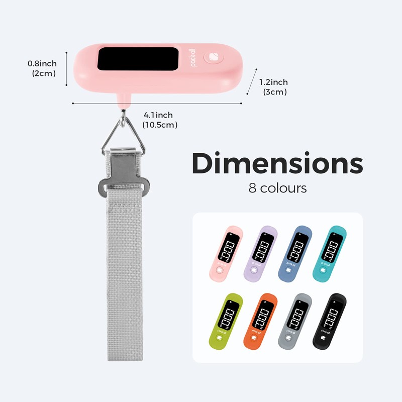 pack all 110 Lbs Luggage Scale, Digital Handheld Baggage Scale,