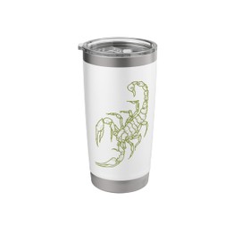 Scorpion sketch lineart ink tattoo style design Stainless Steel Insulated Tumbler