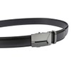 MOZETO Men's Ratchet Leather Dress Belt, Adjustable Slide Belt for