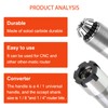 MEIGGTOOL 1/4 Inch Shank Router Bit Extension Collets ER16M Extender
