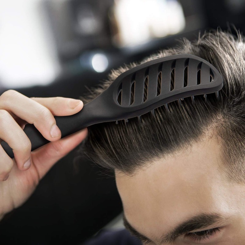 FIXBODY Curved Vent Hair Brush for Blow Drying, Styling and