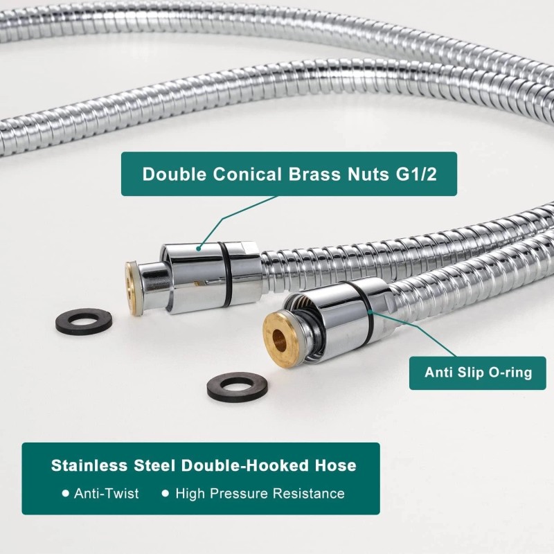 FOCSPROD RV Shower Head with Hose, High Pressure 5 Mode