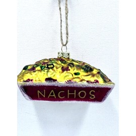 Unbranded Nachos Glass Christmas Ornament