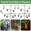 200FT+40FT Drip Irrigation System, Garden Watering System with 8/11mm Main