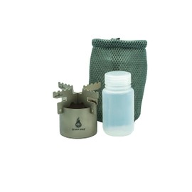 The Burner Titan Spirit Burner Set with Pot Cross and 125 ml Bottle, Ultralight Compact for Outdoor Camping Trekking Survival