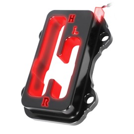 motoparty Shifter Gate for Kawasaki KRX 1000/KRX 1000 4, Black Anodized Shift Gate with Red Backlighting Illuminated