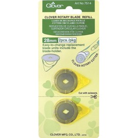clover Rotary Blade Refill Pack: 28mm x 2, x2, Silver