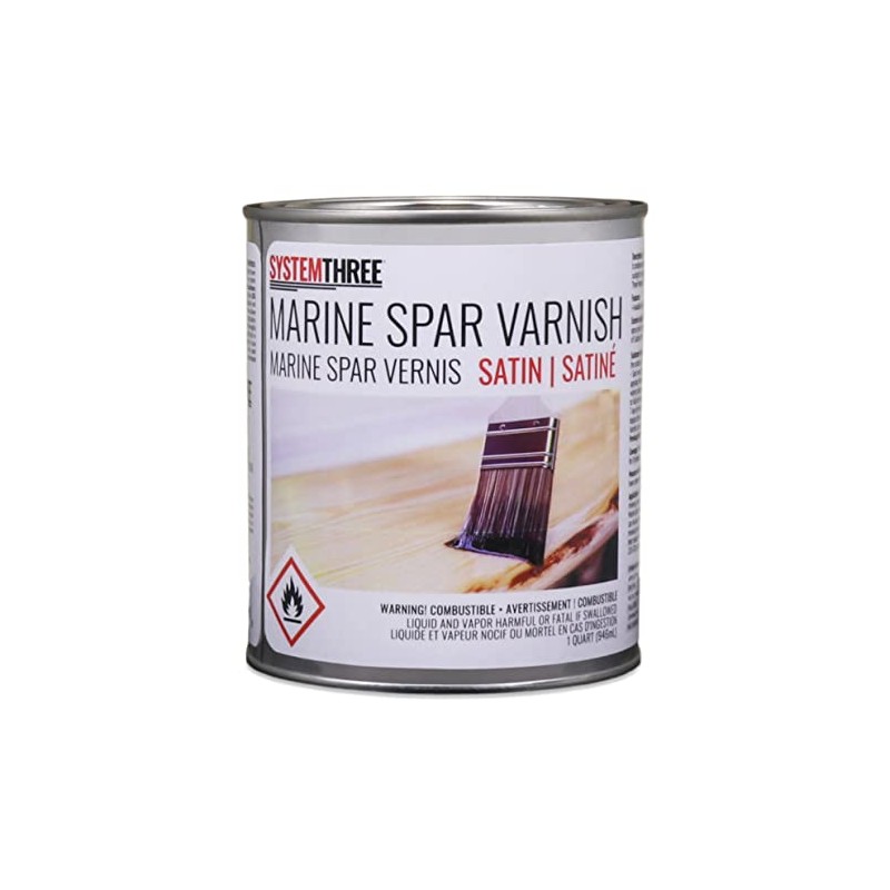 System Three Marine Spar Varnish, Satin, 1 Qt Can