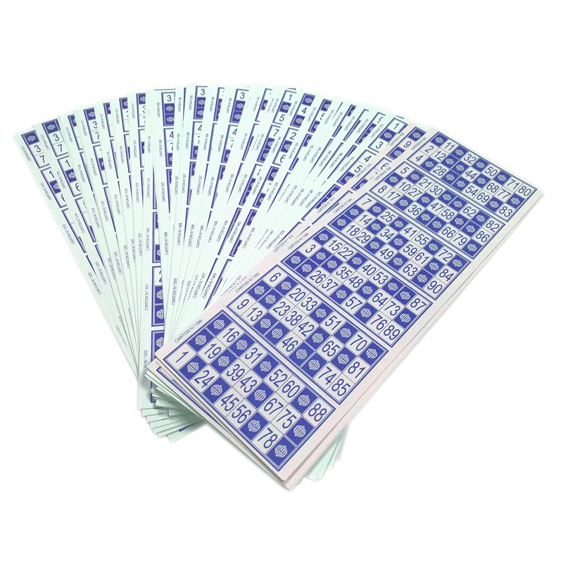 Genérico 600 Traditional Bingo Cards with 90 Balls (Blue)