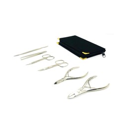 Kit Manicure y Pedicure Estuche Profesional | Juego de Manicure Pedicure 6 piezas | Kit de Acero Inoxidable