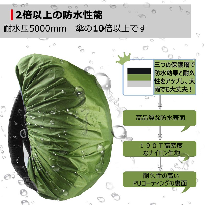 Frelaxy Backpack Cover, Rain Cover, Rucksack Rain Cover, Double Waterproofing