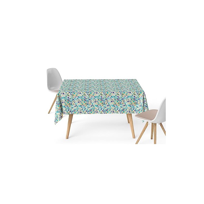 Martina Home Olena Blue Resin Tablecloth 240 x 140 cm