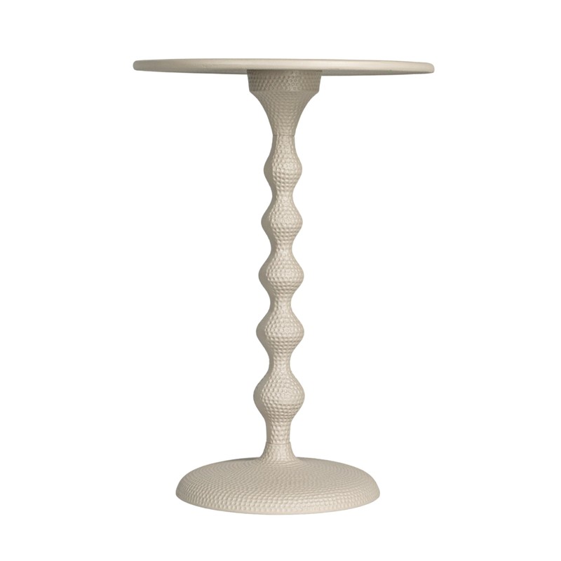 Bloomingville Hammered Metal Table, White