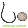 Heavyweight Catfish Hooks - Offset Octopus Circle Hooks - Pre-Tied