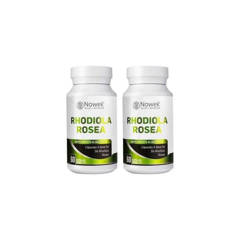 Nowek Rhodiola Rosea 60 Cápsulas Suplemento Alimenticio Ingredientes Naturales No