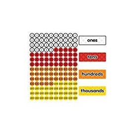 Dowling Magnets Magnetic Place Value Disks & Headings (Grades 1–3)