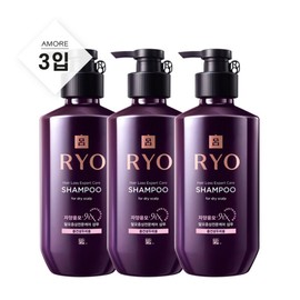 Amore Ryeo Jayangyunmo 9EX Hair Loss Symptoms Professional Care Shampoo 3 Piece Collection - 03 Sensitive Shampoo 400ml 3 Pieces / 아모레 려 자양윤모 9EX 탈모증상전문케어 샴푸 3입 모음 - 03 민감성용 샴푸 400ml 3개