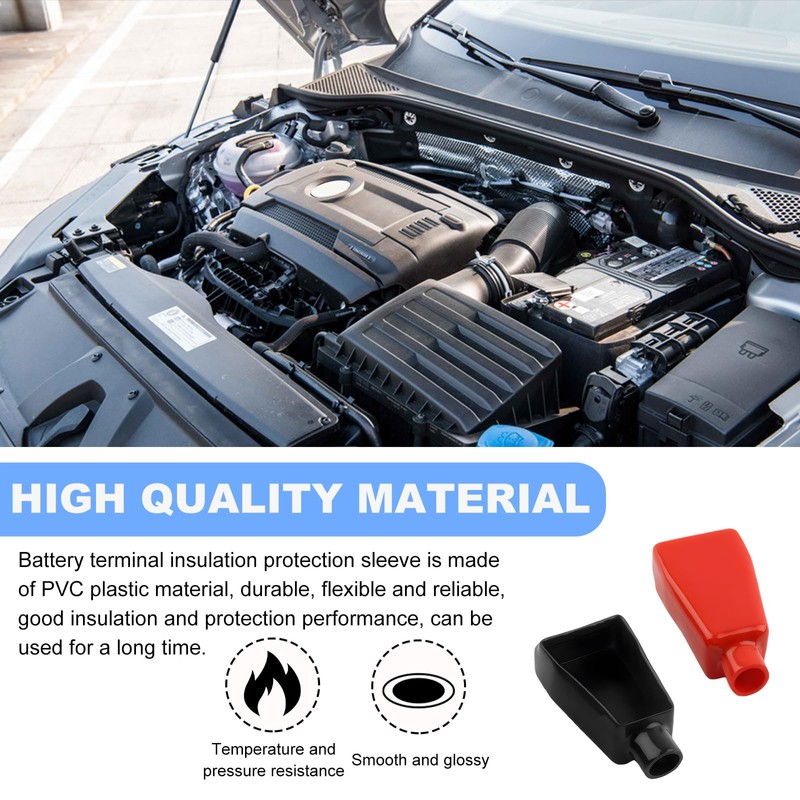 Wevdn 4 PCS Battery Terminal Covers, Positive Negative Top Post