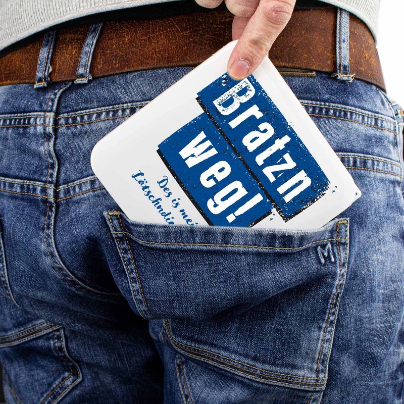 Bavariashop Mask Storage Box, Mask Box, Mask Case Bratzn Weg!,