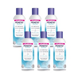 Monistat Feminine Cleanser, Fragrance Free Feminine Wash, 16 FL OZ (Pack of 6)