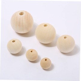 OSALADI 100pcs Natural Wooden Loose Beads for DIY Crafts Smooth Skin Friendly Beading Supplies for Jewelry Making and Home Decor for Bead Garland Projects