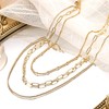 Dochais Women's Gold Necklace, 14K Gold-Plated Chain, Layering Snake Chain,