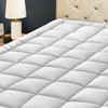 HYLEORY King Mattress Pad Quilted Fitted Mattress Protector Cooling Pillow