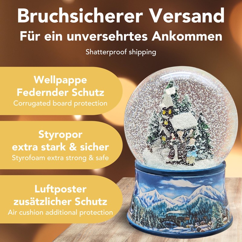 Snow Globe Christmas Walk | Base Winter Landscape Light Blue