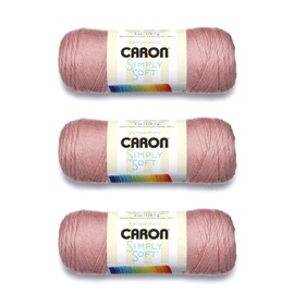 Caron Simply Soft Victorian Rose Yarn - 3 Pack of 170g/6oz - Acrylic - 4 Medium (Worsted) - 315 Yards - Knitting/Crochet