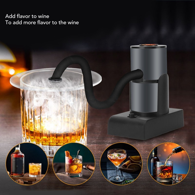 Portable Smoke Infuser Cocktail Drink Smoker 2 Gear DIY Kitchen