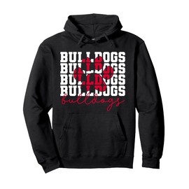 Vintage Bulldogs School Spirit Sports Team Go Back To School Pullover Hoodie