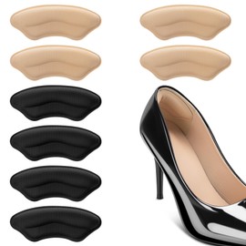 NINEMAX Almohadillas de Talón Adheribles esponja para Zapatos de Mujer y Hombre 4 Pares, Plantillas Protectoras, Relleno para Zapatos Grandes, Cojines de Talón para Evitar Ampollas y Rozaduras