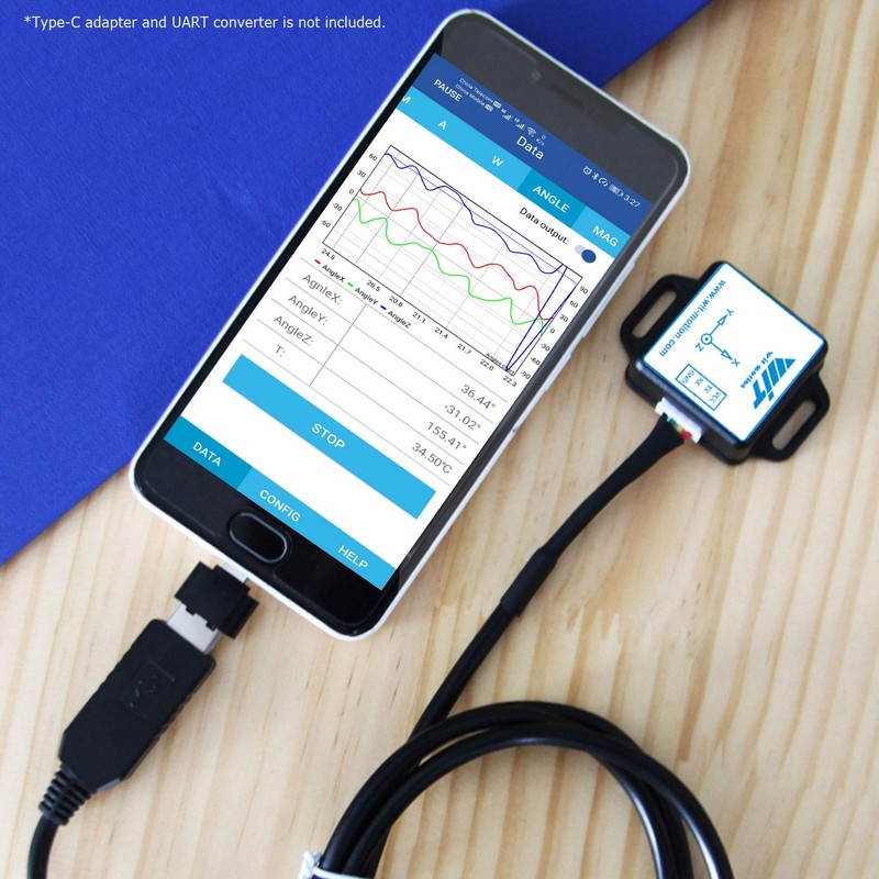 WT61C RS232 AHRS IMU Sensor High Accuracy 2 Axis Roll