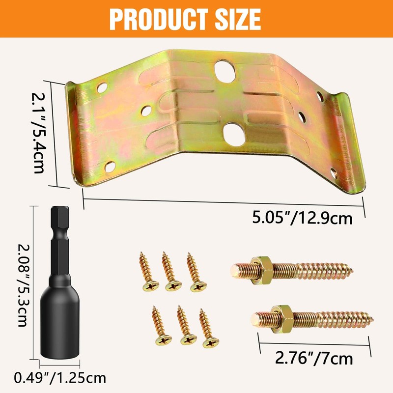 Pisman Table Leg Corner Bracket with Hanger Bolt Driver,Provide Strong