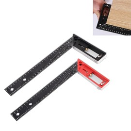 Multi Angle Measuring Ruler, 2024 New Professional Measuring Tool, Universal Combination Angle, 45/90 Degree Multi-Function Right Angle Ruler for Accurate Measurements and Drawing(Red+Black)